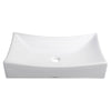 Aquaterior 26" Rectangular Porcelain Sink Vessel w/ Drain