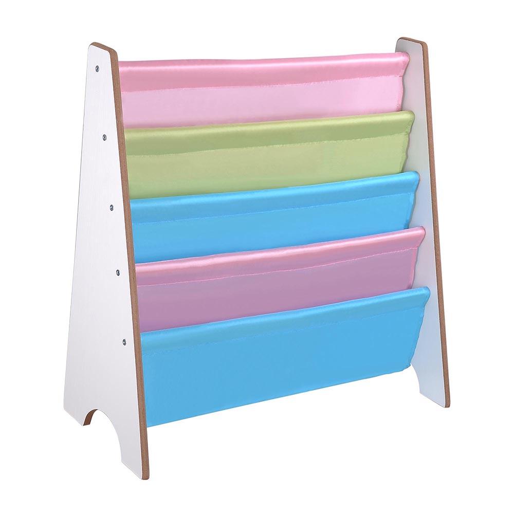 Yescom Kids Sling Bookshelf Book Storage Display Holder White Image