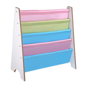 Yescom Kids Sling Bookshelf Book Storage Display Holder White Image