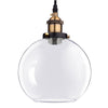 Yescom Pendant Light Glass Globe Shade 7 9/10 in Vintage Classic Clear