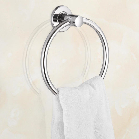 Yescom Wall-Mounted Towel Holder Chrome Stainless Steel Hanger Image