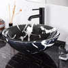 Yescom Round Glass Vessel Sink Bathroom Bowl Lavatory Basin Marbling