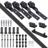 Yescom 6.6 ft Bypass Sliding Barn Hardware Single Track Kit 2-Doors