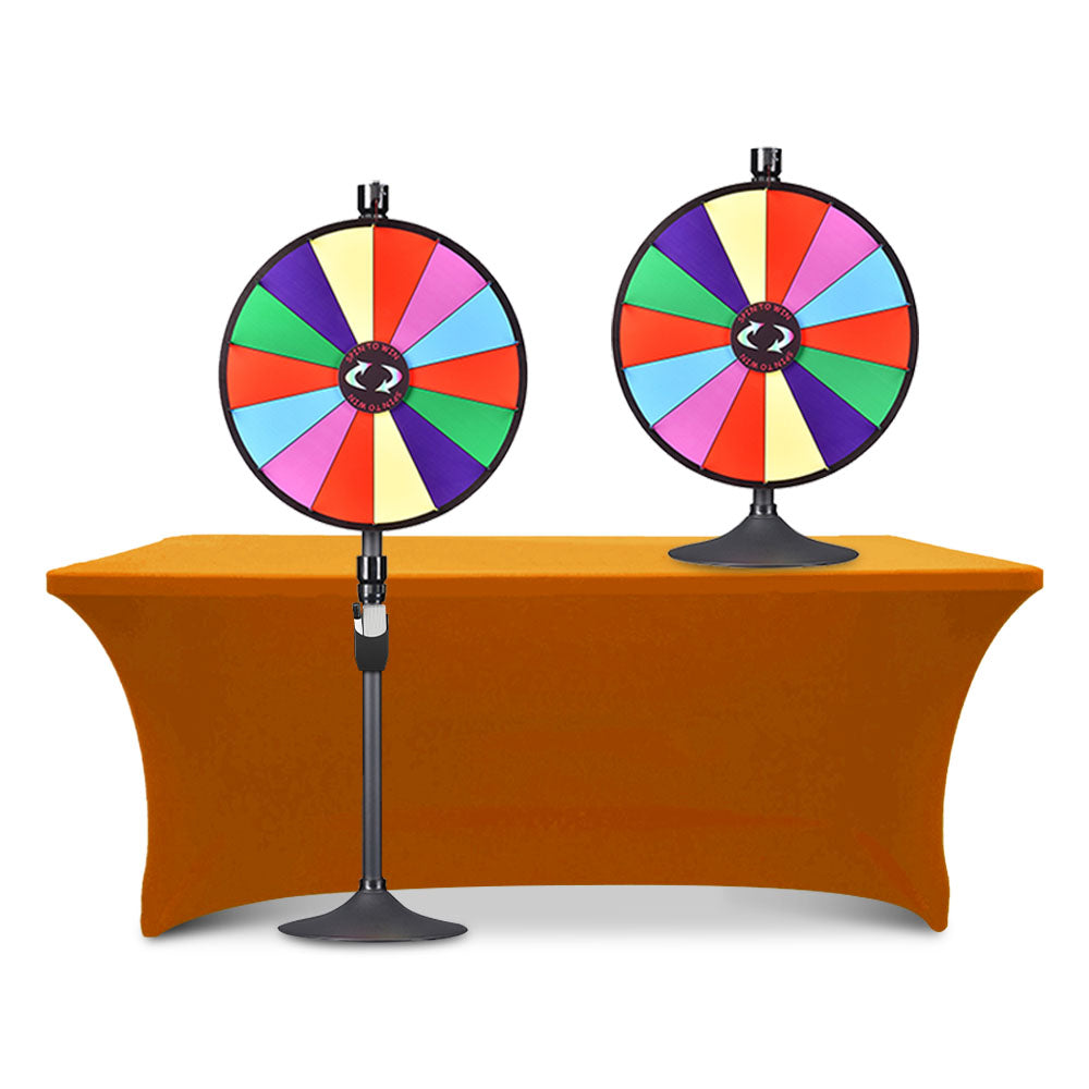 Yescom 24" 14 Slot Floor Stand Color Clicker Dry Erase Prize Wheel Image