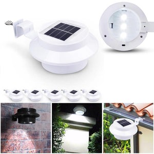 Yescom Dusk to Dawn Solar Light Wall Gutter Mounted 6ct/Pack