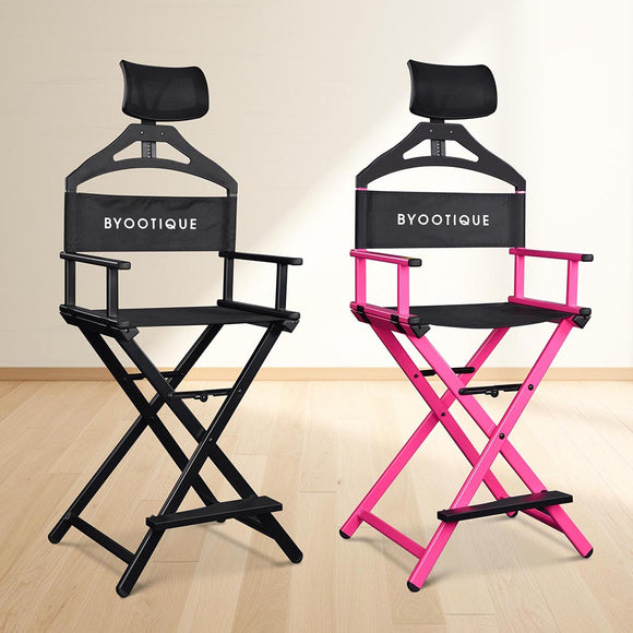 Yescom Makeup Directors Chair 28in.Tall Highback with Headrest Image